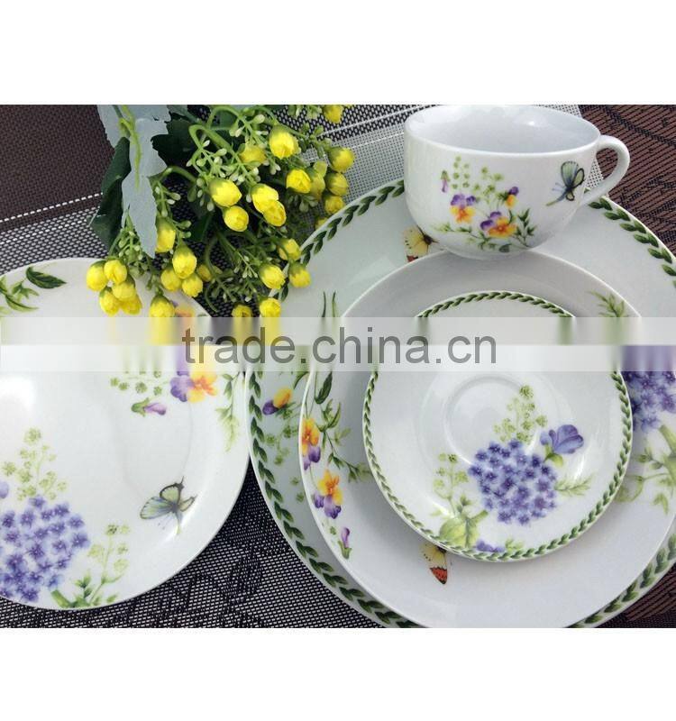 china factory nice design 20pcs white porcelain set elegance fine porcelain dinner set
