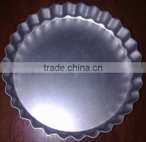 Non-stick aluminum cake decoration hard anodized tart pan/ pizza pan