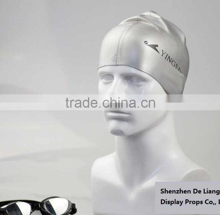 High-grade head Male head fake head goggles display shelf Men scarf display shelf swimming display props