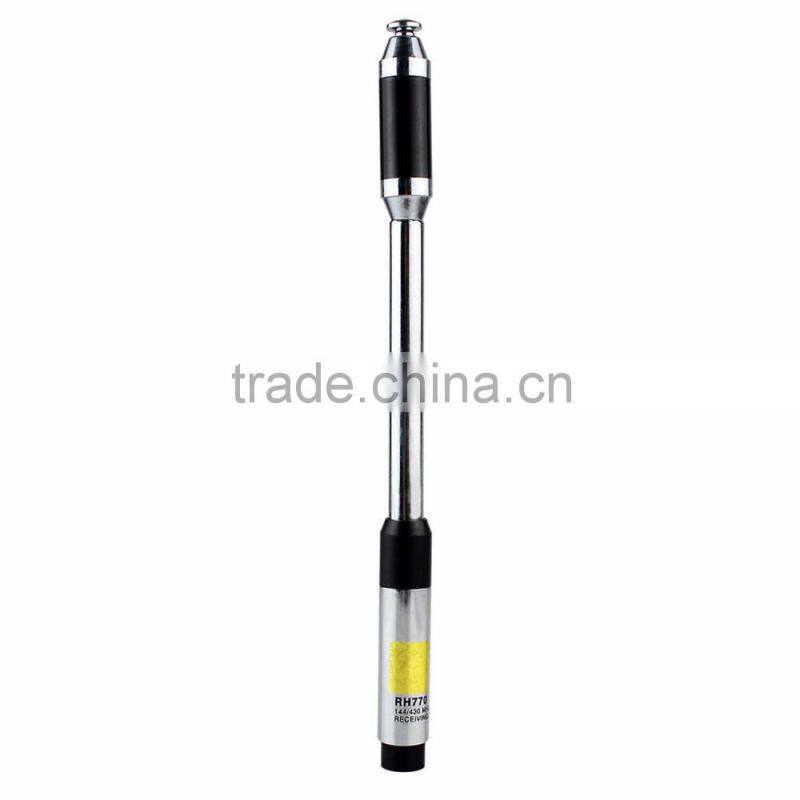 Handheld RH770 SMA-M Dual Band 144MHz/430MHz Radio Telescopic Antenna for YAESU
