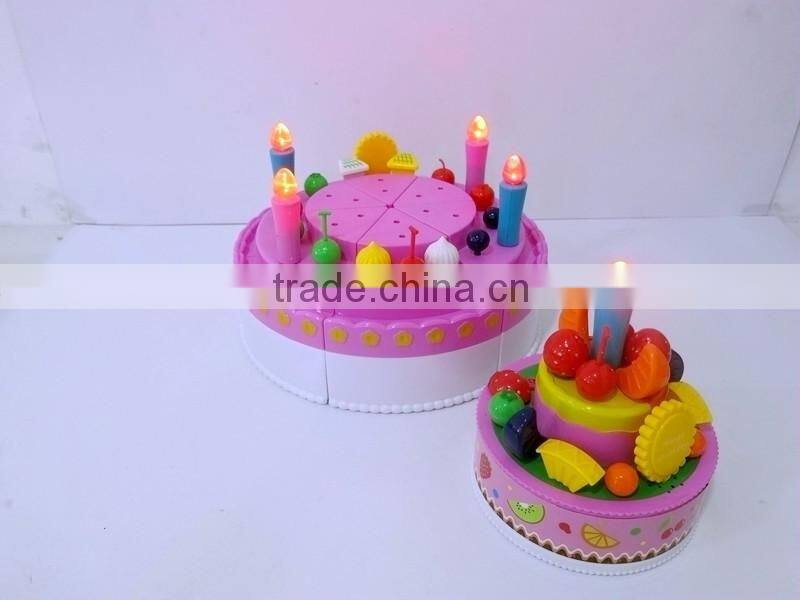 Pretend Food play plastic Birthday Cake Kitchen Toy cooking new