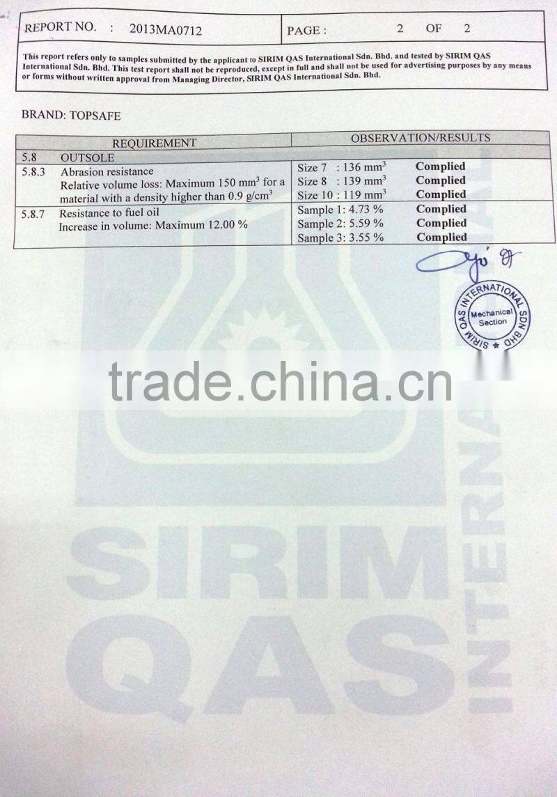 ESD Safety Rubber Outsole for industrial shoe