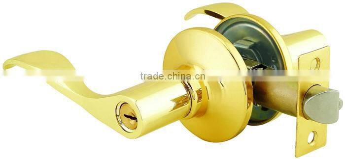 American style keyed zinc alloy door lever handles locks door handle