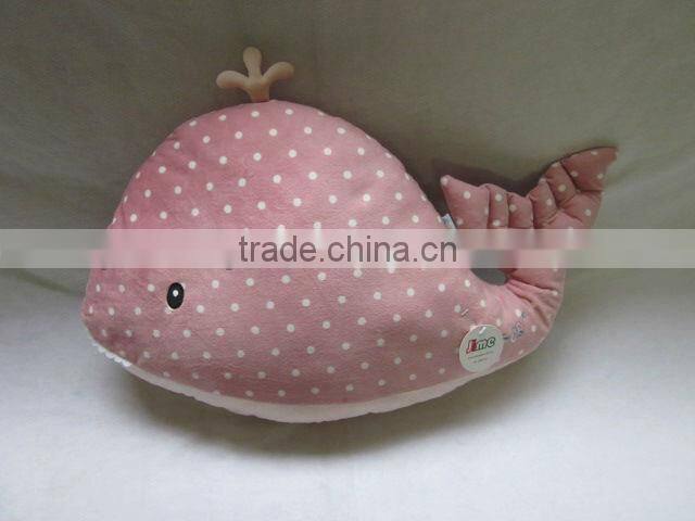 JM8788-3 Printed Plush Pillow with Whale Shape