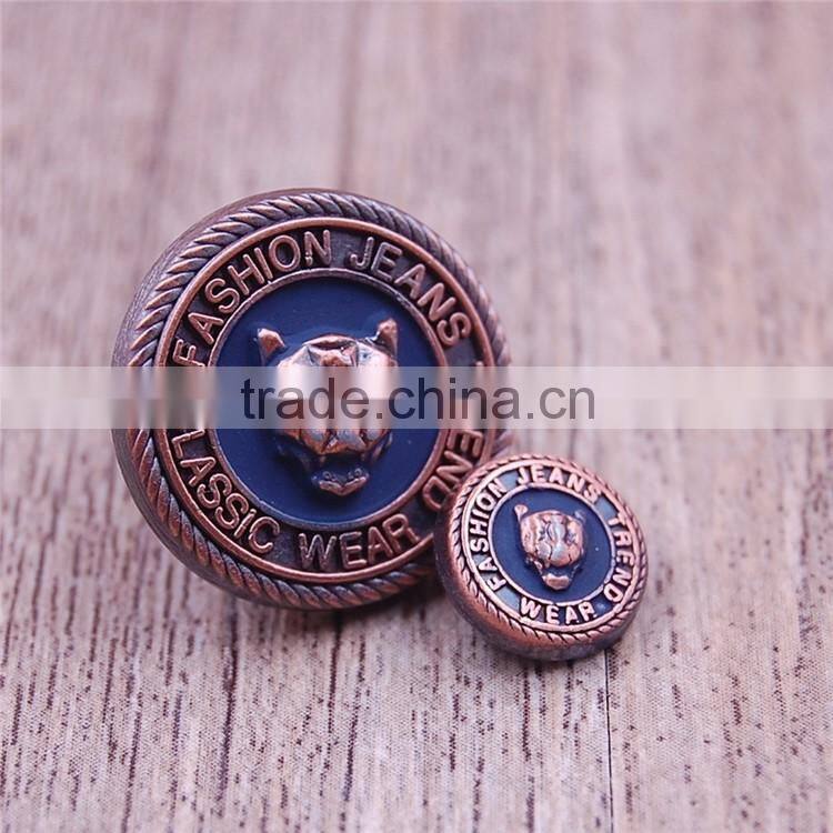 Wholesale tiger shape trouser bavarian lederhosen leather shoe buttons