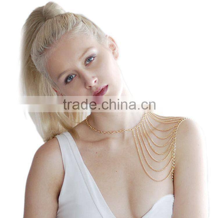 women shoulder necklace chain, shoulder chain jewelry