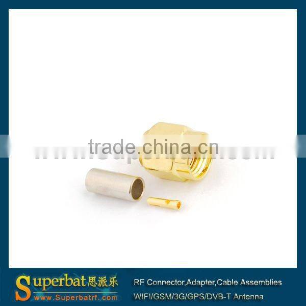 rf coaxial cable SMA male connector for RG174,RG-188A,RG316, LMR100
