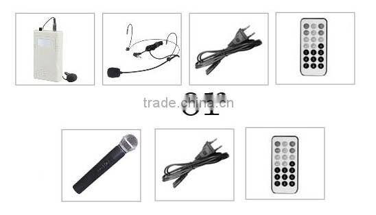 portable wireless PA amplifier, wireless PA system, portable wireless speaker, wireless microphone