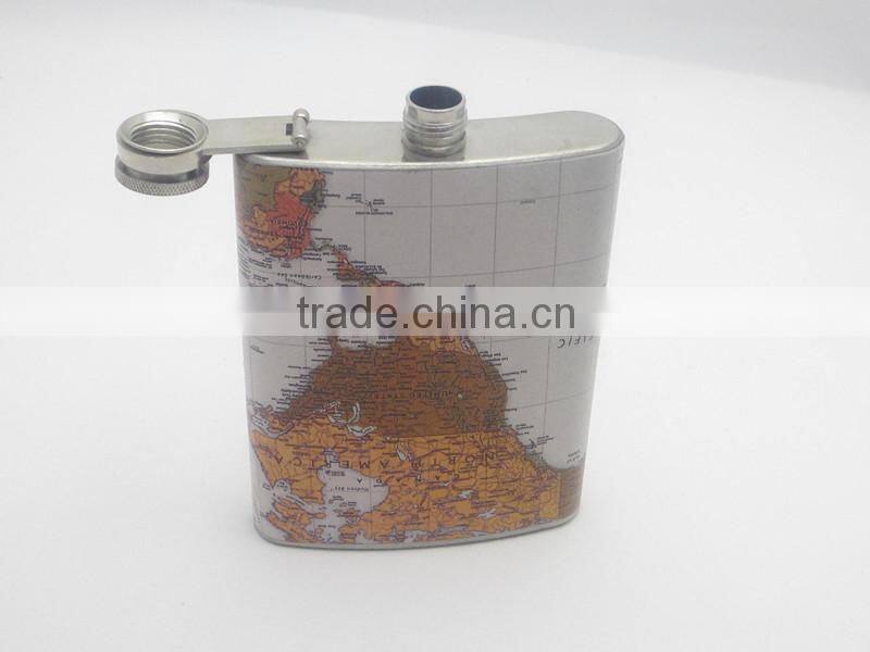 never misss it ! ! ! world map water transfer series hip flask