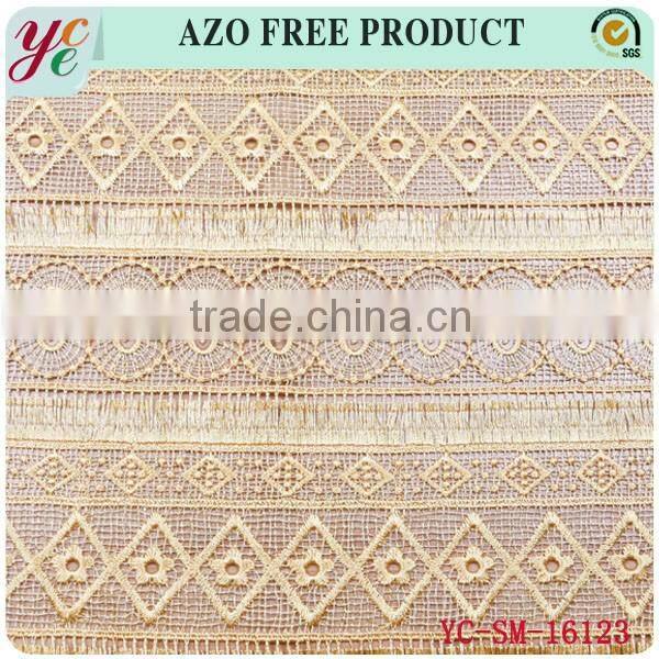 Short tassel and new pattern embroidery lace fabric for garment