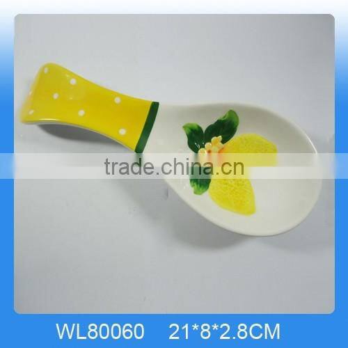 High quality ceramic kitchen spoon rest with sheep design,ceramic sheep kitchen spoon holder