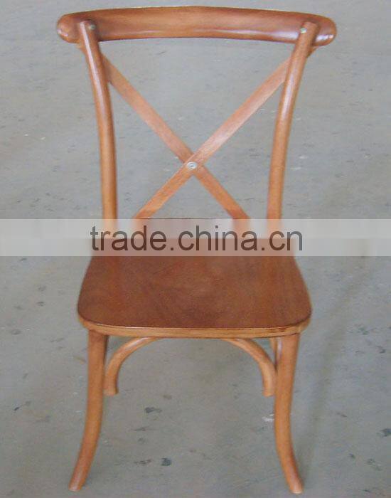 Wood Rental Wedding Cross back bar chair