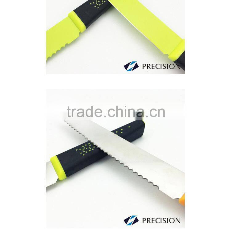 Professional Quality Peacock 5pcs 3CR14 Blade Stainless Steel Kitchen knife set with knife block