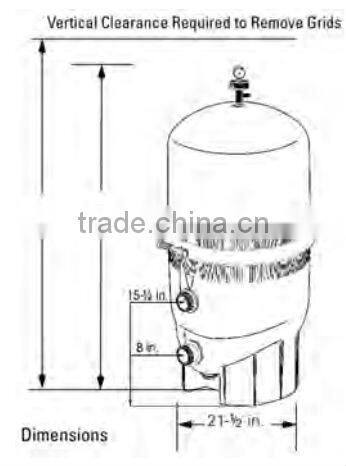 diatomite swimming pool fiberglass water filter