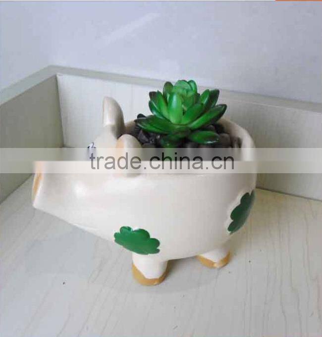 ceramic piggy shape indoor flower pot