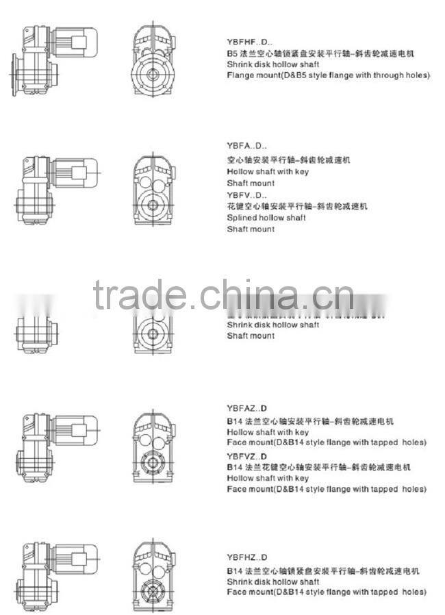 High Quality Parallel Shaft Helical Gear Reduction Box