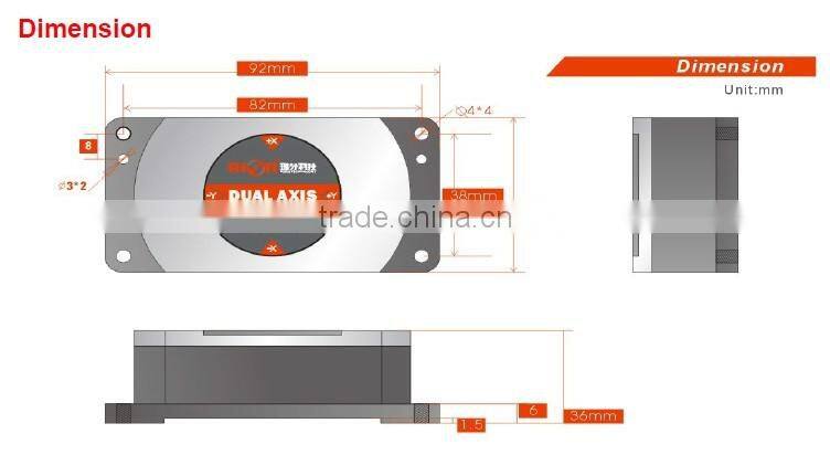 High Precision Temp Compensed Inclinometer Sensor Low cost