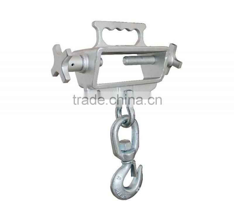 Forklift Lifting Hook, Single Fork, Single Swivel Hook, 4000 lb., Fork Pocket Size 2-1/4" H x 6-1/2"