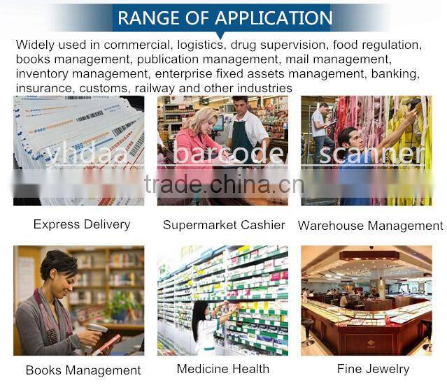 Stable performance 1D wired laser barcode scanner for cloths