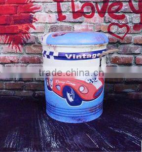 Vintage Storage Stool Seating Box