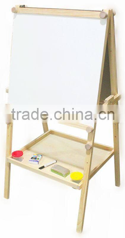 Multifunctional magnetic kids wooden easel blackboard