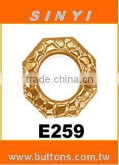 Pattern Shape Eyelet (Grommet), Hexagon Eyelet with pattern, brass made