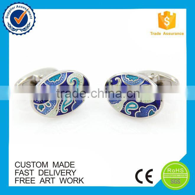 Hard enamel Chinese element clouds custom mens cufflinks