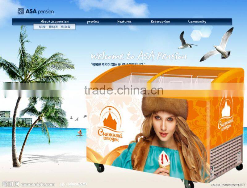 151L GLASS DOOR CHEST FREEZER