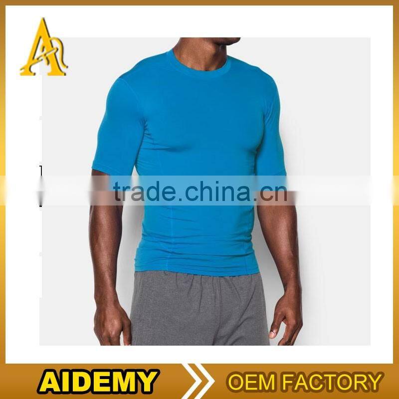 Mens Fitness 100% polyester wholesale blank t-shirts dry fit t shirt