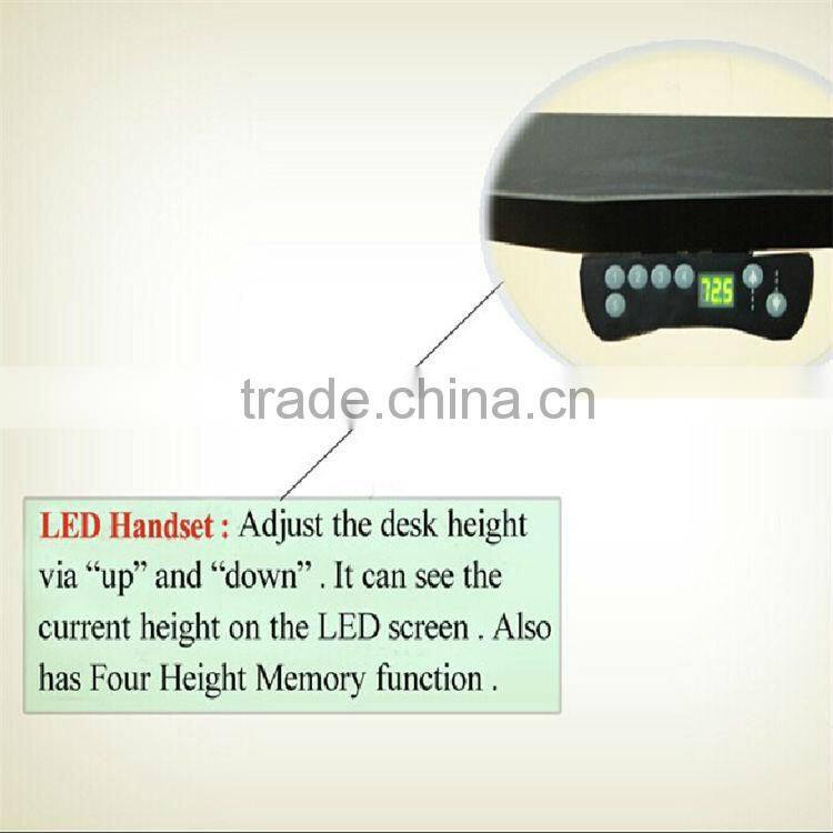 2015 Newest European Design Two Legs Electric Height Adjustable Computer Desk