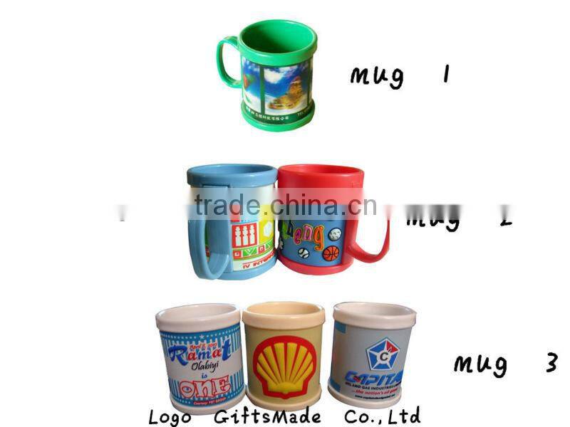 3d plastic cup soft pvc mug