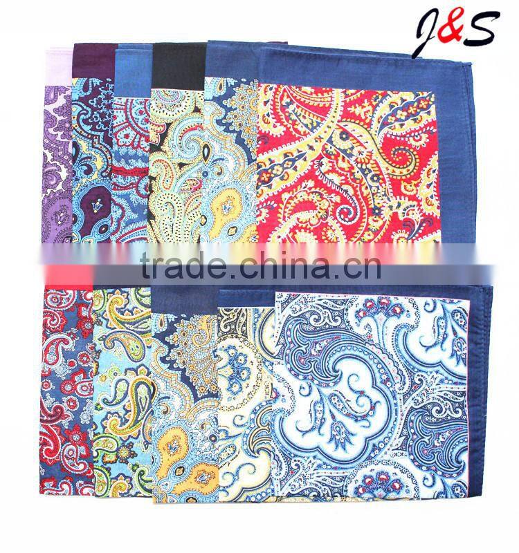 fashion Custom mens Silk digital printing Pocket Square