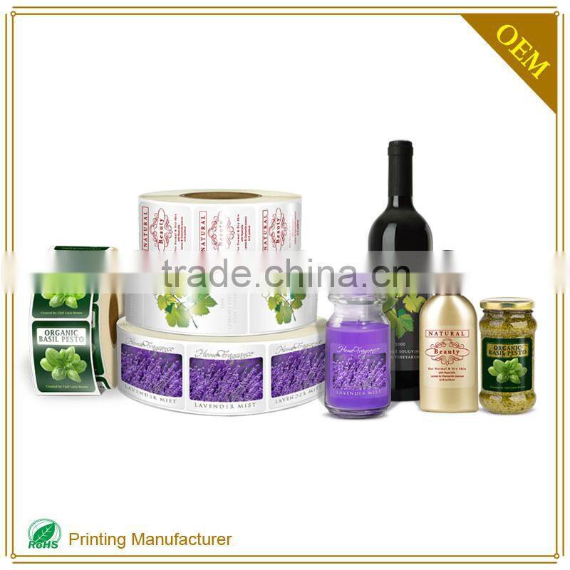 OEM Waterproof Private Skin Care Label Cosmetics Printing