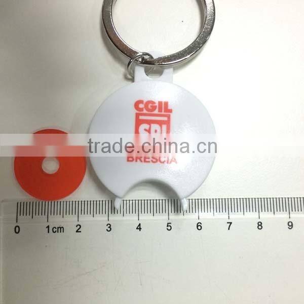 Custom Design Trolley Coin Keychain With Logo
