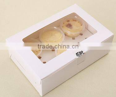 cheap 300g brown or white kraft paper cake box with handle ,