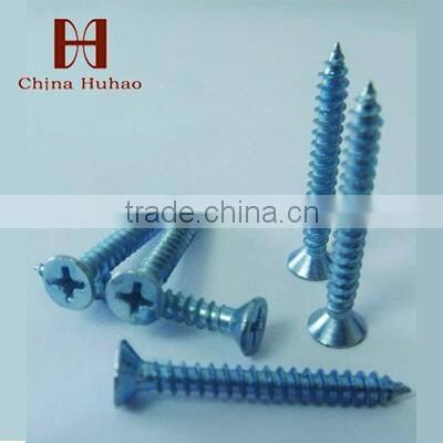 carbon steel white zinc phillips flat head self tapping screw
