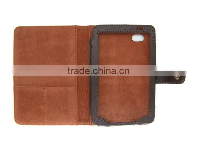 luxury fashinable noteBook Leather Cases with Credit Card Stand for Samsung Galaxy Tab P1000