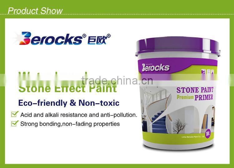 Water based non-toxic stone effect paint