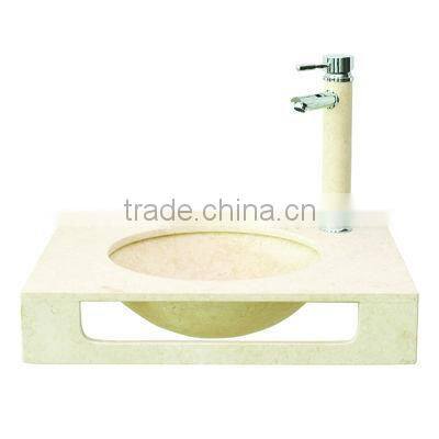 One piece stone cabinet vanity top with integral bowl