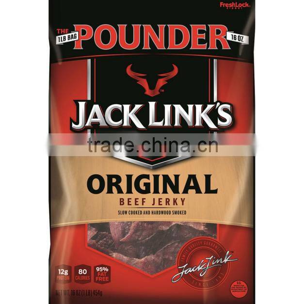 High quality custom printed beef jerky packaging bags