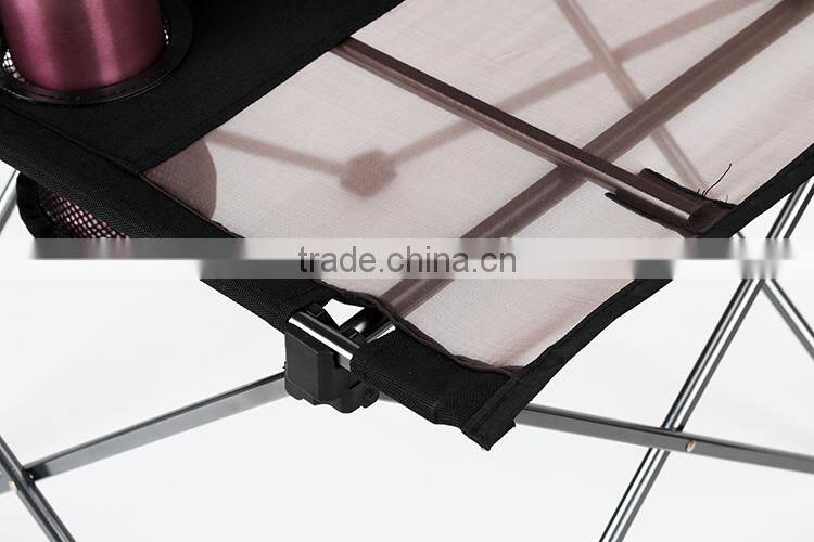 folding camping picnic table with cup holders