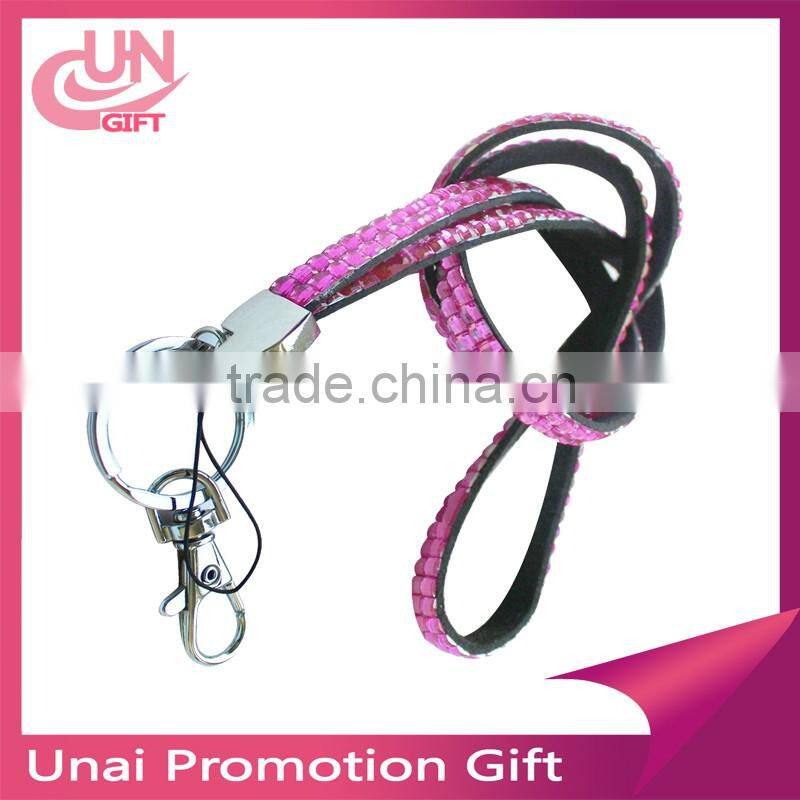 High Quality Free sample Wine Lanyard Glass Holder Rhinestone Neck and rubber Wine Yoke