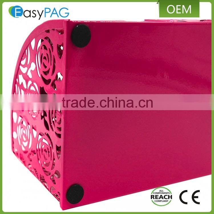 Multifunction fancy design embossing iron metal modern office desk organizer with CE REACH approval