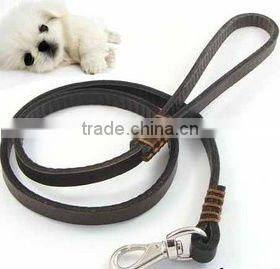 Fashion Flat Genuine Leather Dog Leashes
