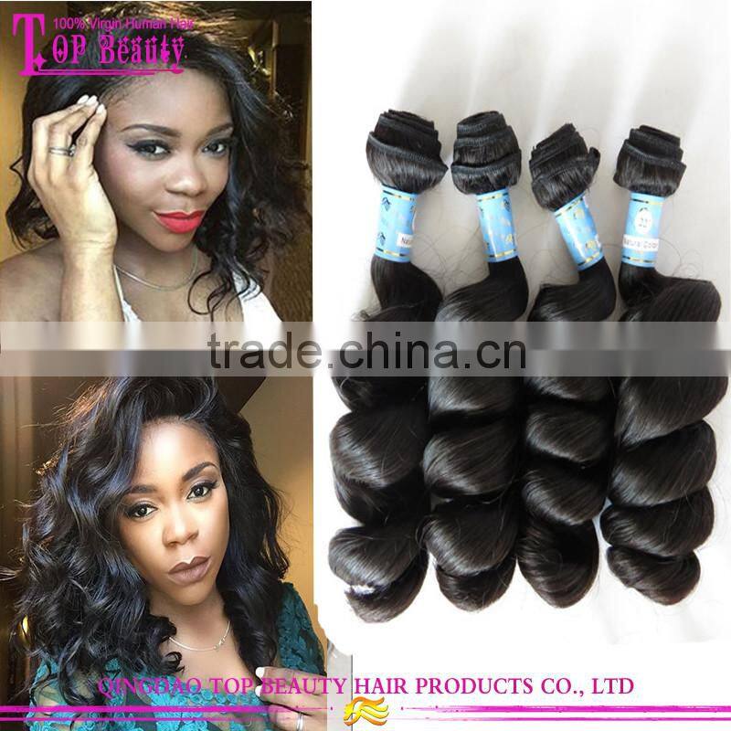 2016 Best selling indian hair extension unprocessed raw virgin human hair extension loose wave virgin hair extension