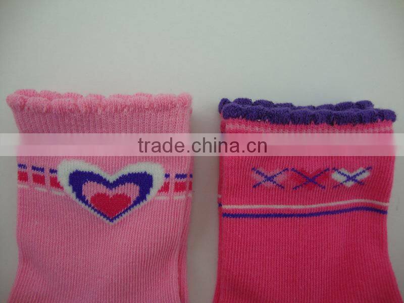 GSB-42 Bulk colorful 100% organic cotton baby girl tube baby socks