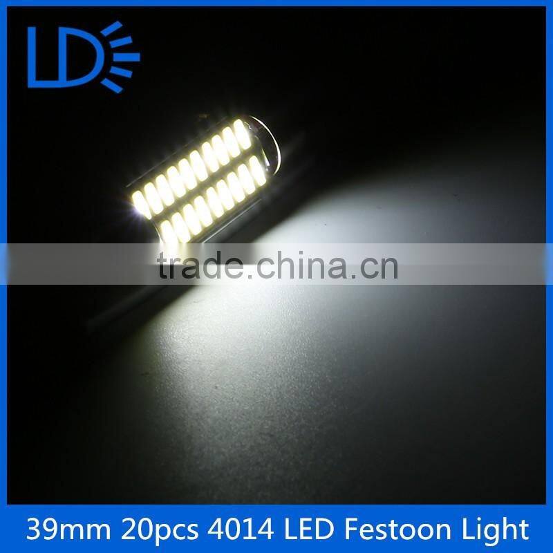 Led Car Bulbs 39mm Canbus Led Light 10-30v 20SMD 4014 festoon light