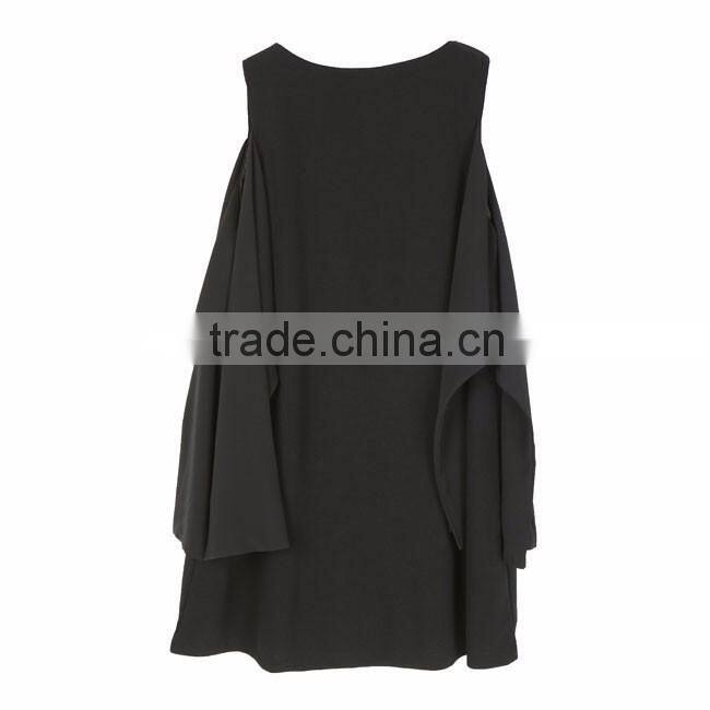 Summer Chiffion Vest Dress Multi-way to Wear Unique Off Shoulder Lace-up Knot Black White