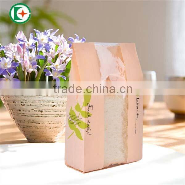 Custom Printed Food Grade Bread White Kraft Paper Bag
