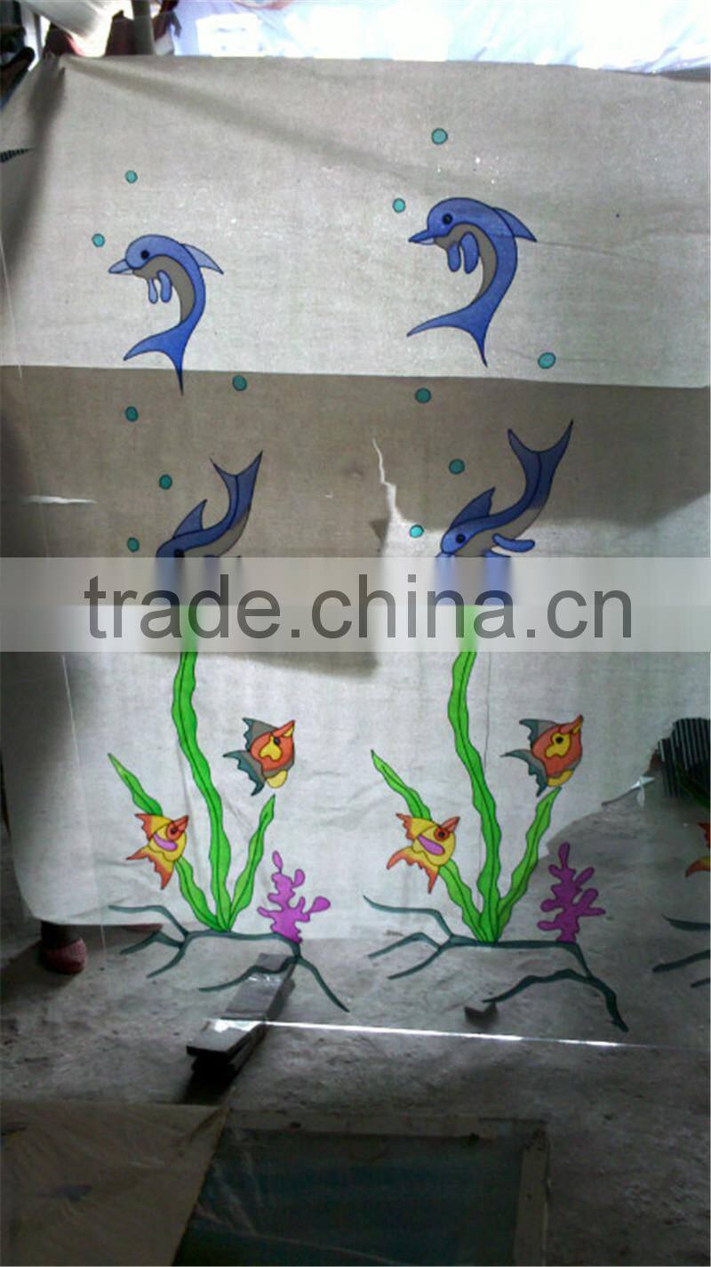 factory frosted pattern art bathroom door glass